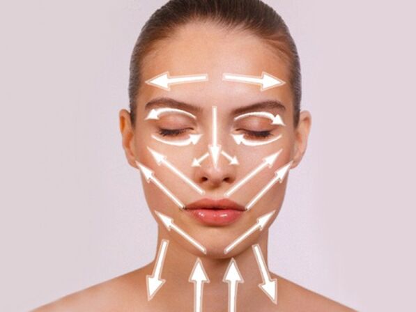 facial massage lines to rejuvenate the skin